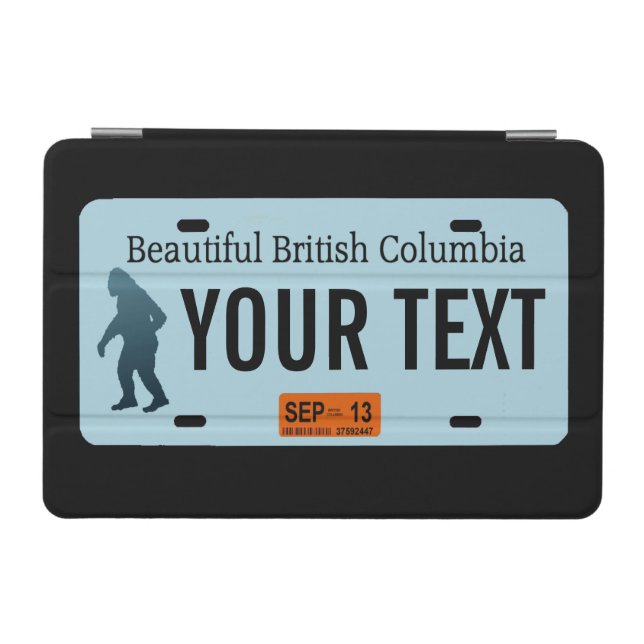 British Columbia Sasquatch License Plate iPad Mini Cover (Horizontal)