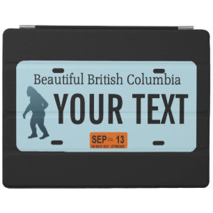 British Columbia Sasquatch License Plate iPad Smart Cover