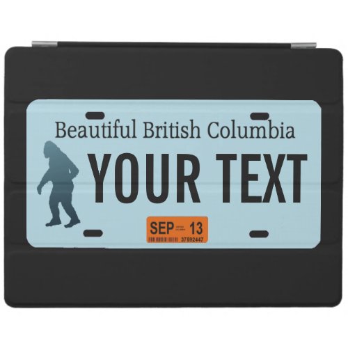 British Columbia Sasquatch License Plate iPad Smart Cover