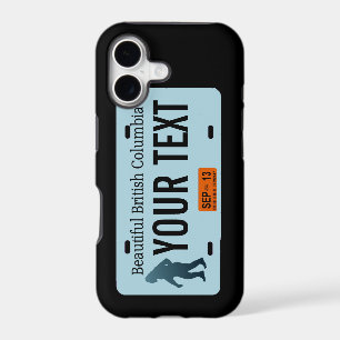 British Columbia Sasquatch License Plate iPhone 17 Case