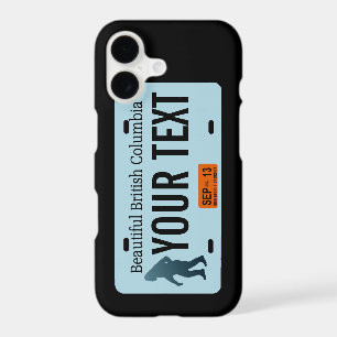 British Columbia Sasquatch License Plate iPhone 17 Case