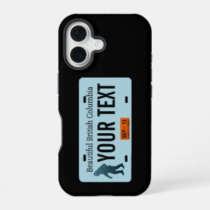 British Columbia Sasquatch License Plate iPhone 16 Case
