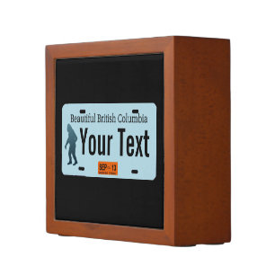 British Columbia Sasquatch License Plate Pencil/Pen Holder