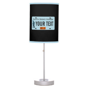 British Columbia Sasquatch License Plate Table Lamp