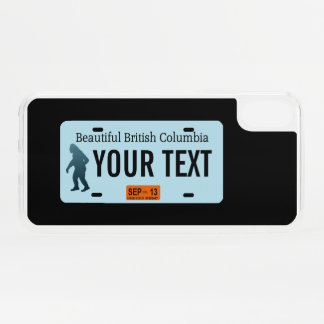 British Columbia Sasquatch License Plate iPhone XS Case