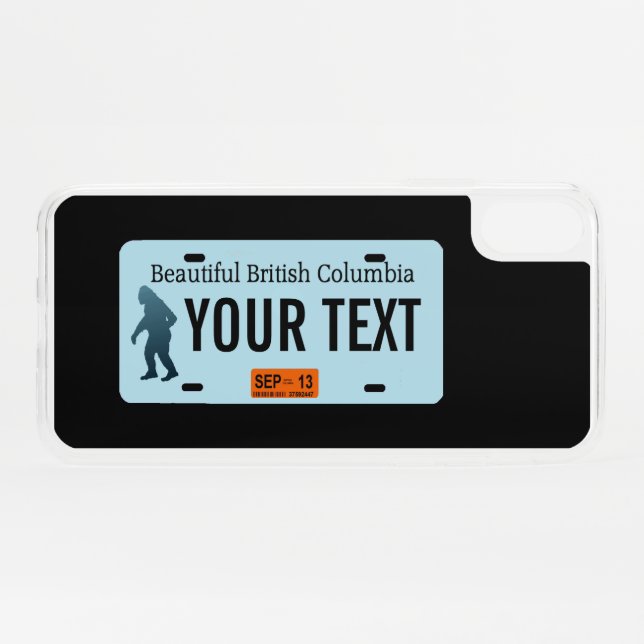 British Columbia Sasquatch License Plate Uncommon iPhone Case (Back (Horizontal))