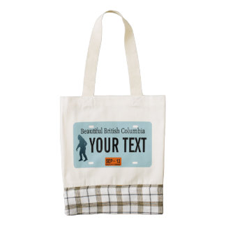 British Columbia Sasquatch License Plate Zazzle HEART Tote Bag