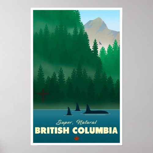 British Columbia vintage travel poster