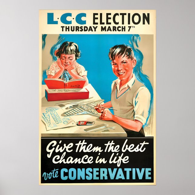 British Conservative Party Election Poster Give (Front)