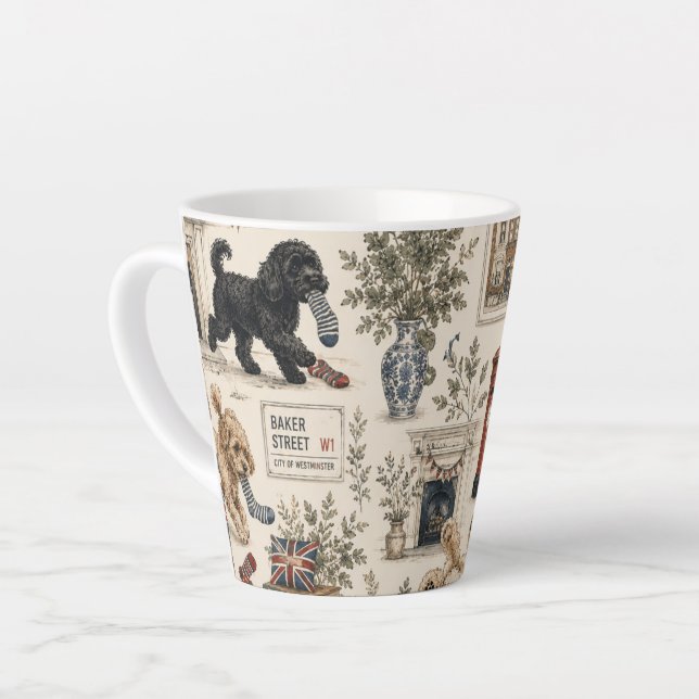 British Cottagecore Cockapoo Mug (Left Angle)
