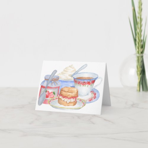 British Cream Tea Greeting Card