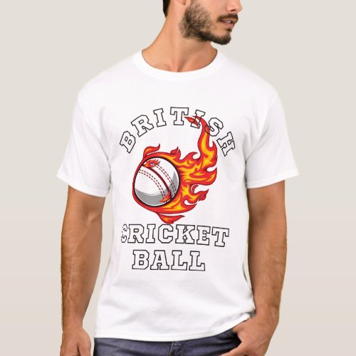 BRITISH CRICKET BALL T_Shirt