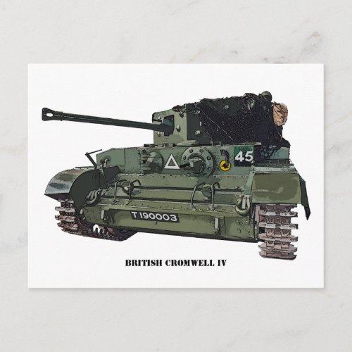 British Cromwell IV Tank Postcard