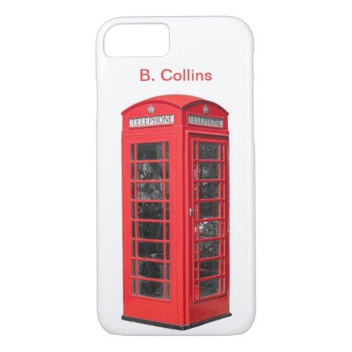 British Crown Red Telephone Booth iPhone 87 Case