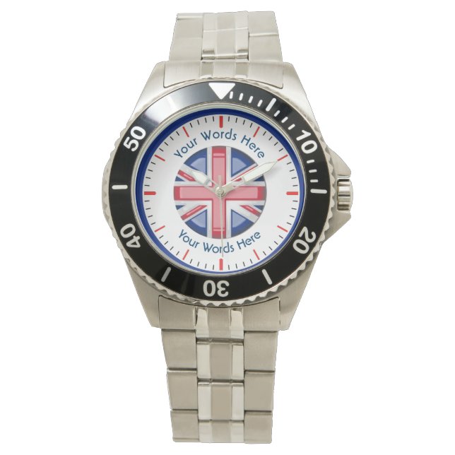 British Custom Classic Stainless Steel Watch (Front)