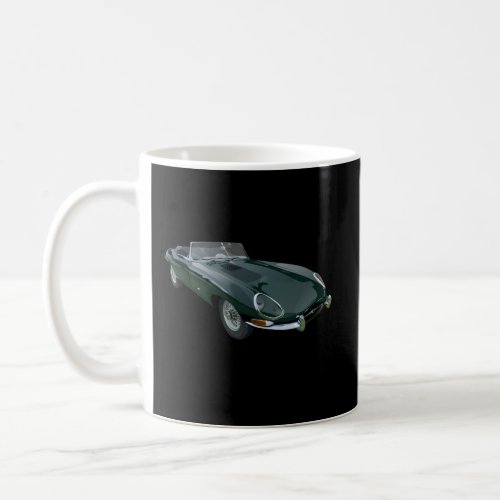 British Dark Green E_Type Jaguar Sports Car Coffee Mug