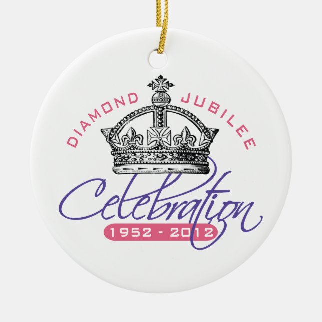 British Diamond Jubilee - Royal Souvenir Ceramic Ornament (Front)