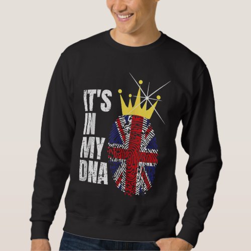 British DNA Great Britain Flag Royal Coronation UK Sweatshirt