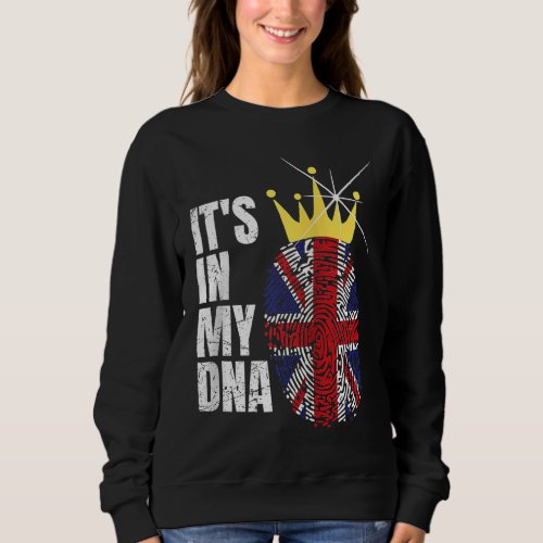British DNA Great Britain Flag Royal Coronation UK Sweatshirt