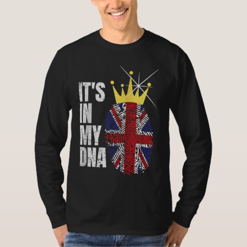 British DNA Great Britain Flag Royal Coronation UK T_Shirt
