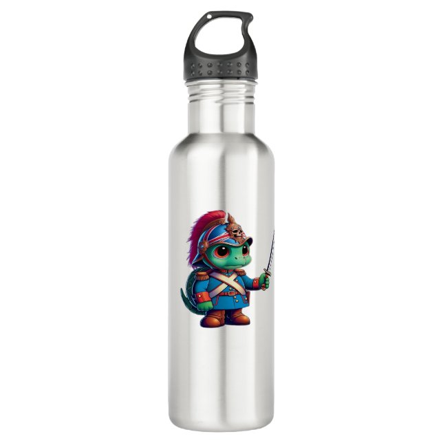 British Dragoon Defender Halloween's Regal Reptile Stainless Steel Water Bottle (Front)