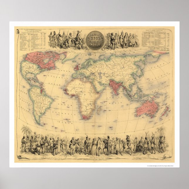 British Empire Throughout the World 1855 Poster (Front)