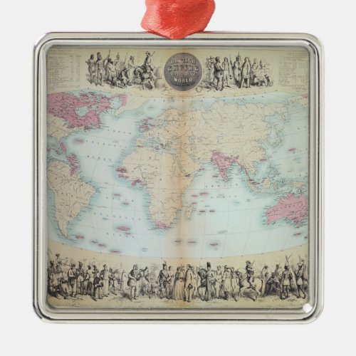 British Empire throughout the World Metal Ornament