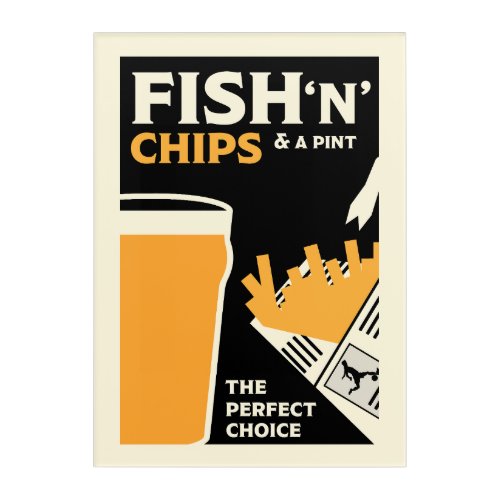 British Fish And Chips       Acrylic Print