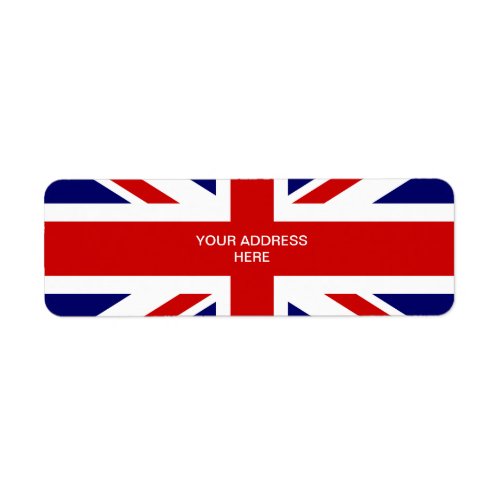 British flag address labels  Union jack design