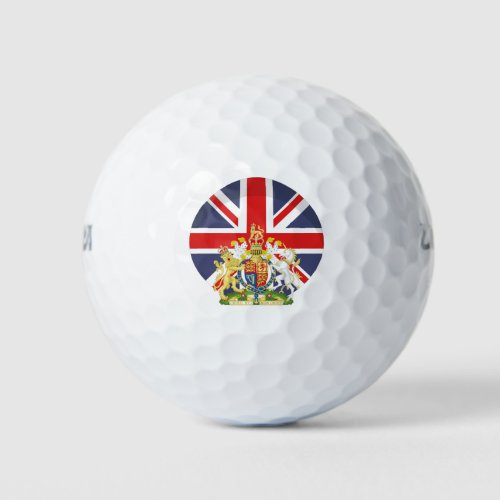 BRITISH Flag and Crest Golf Golf Balls