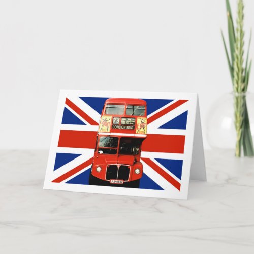 British Flag and London Bus Card
