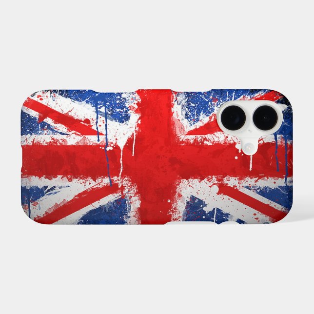 British Flag Art iPhone Case Mate Patriotic Phone  (Back Horizontal)