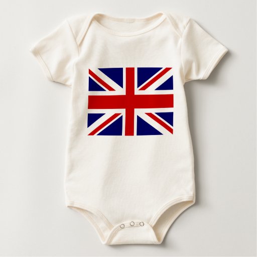 British flag baby clothes | Union jack design Baby Bodysuit | Zazzle