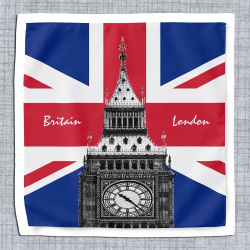 British Flag  Big Ben _ London UK sports fans Bandana