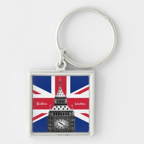British Flag  Big Ben _ London UK sports fans Keychain