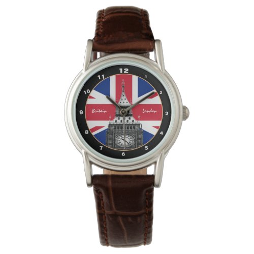 British Flag  Big Ben _ London UK sports fans Watch