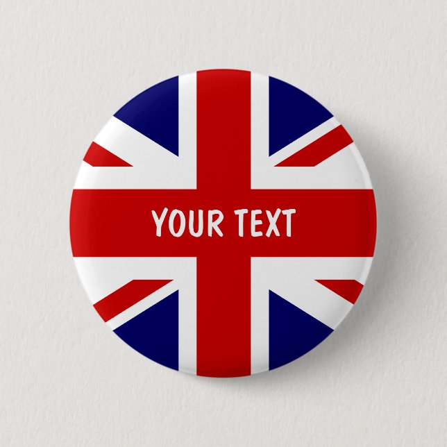 British flag buttons | Personalized Union Jack (Front)