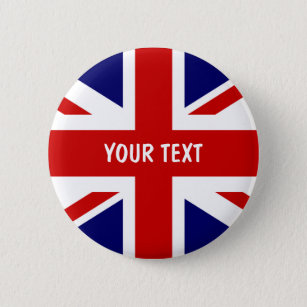 British flag buttons   Personalized Union Jack