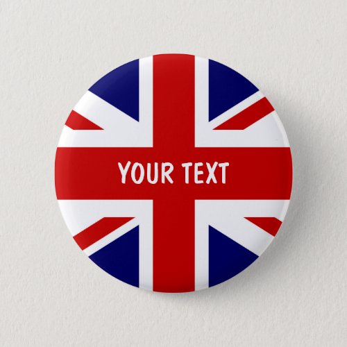 British flag buttons  Personalized Union Jack