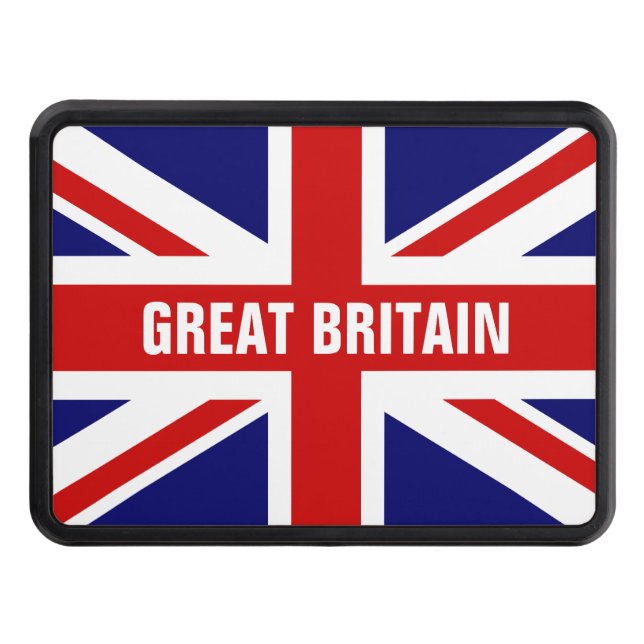 British flag car hitch cover | Union Jack design (Front)