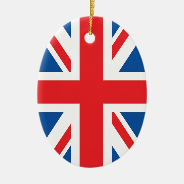 British Flag Ceramic Ornament (Front)