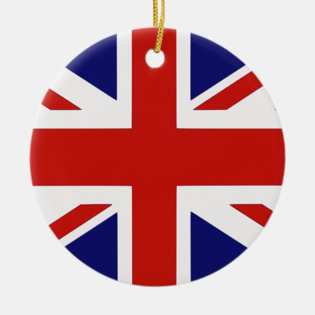 British flag ceramic ornament (Front)