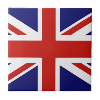 British Flag Ceramic Tile by inspirationzstore at Zazzle
