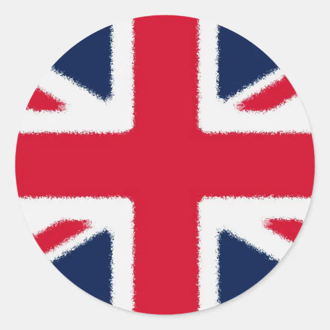 British Flag Classic Round Sticker | Zazzle