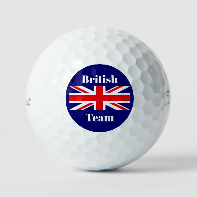 British Flag Customise British Team Golf Balls (Front)