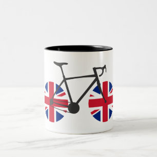 British Flag Cycling Two-Tone Coffee Mug