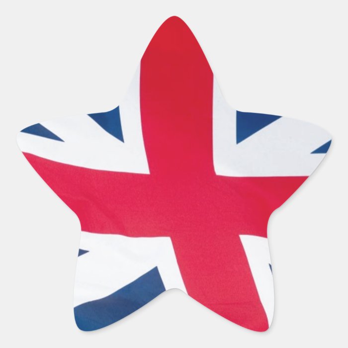 british flag design star sticker