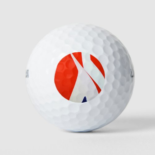 British flag detail golf balls