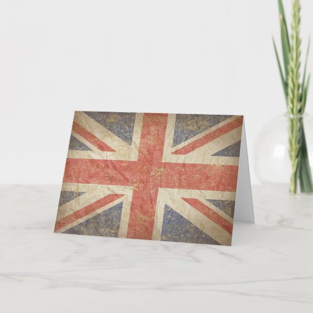 British Flag Distressed Card (Front)