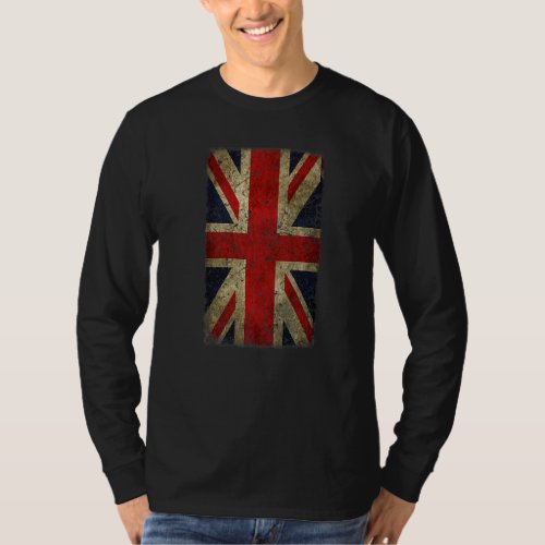 British Flag Distressed London United Kingdom Souv T_Shirt